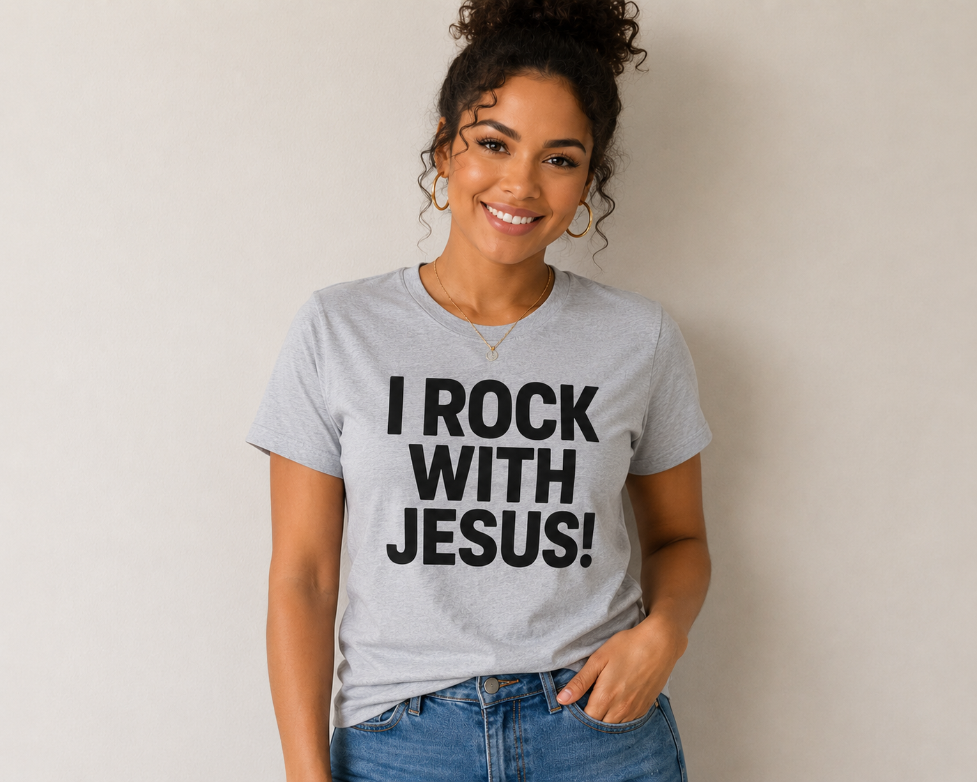 I ROCK WITH JESUS!™ Unisex Tee – Bold Faith Meets Everyday Style